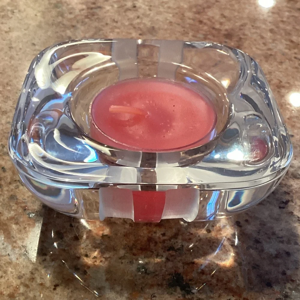 3 Noritake Crystal Tealight Holders